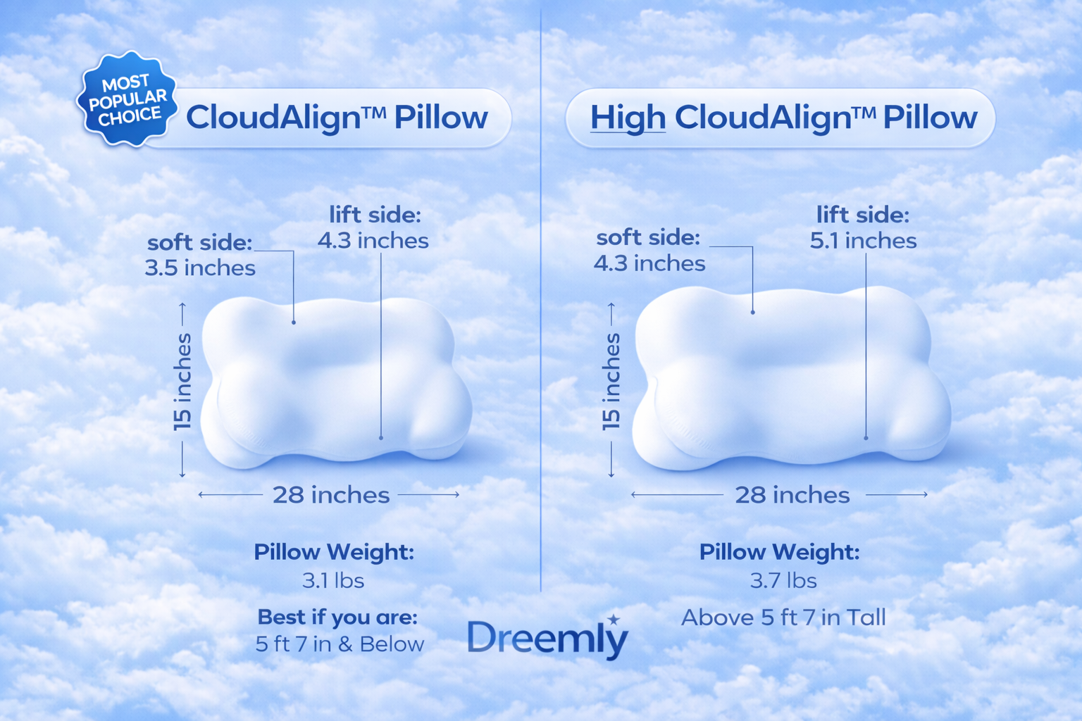 Dreamly™ Cloud Pillow 2.0